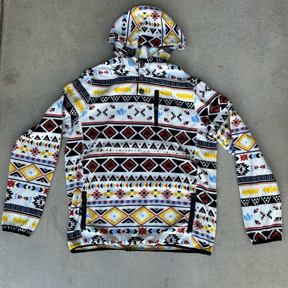 Dutch Bros Aztec Fleece Snap Pullover XL